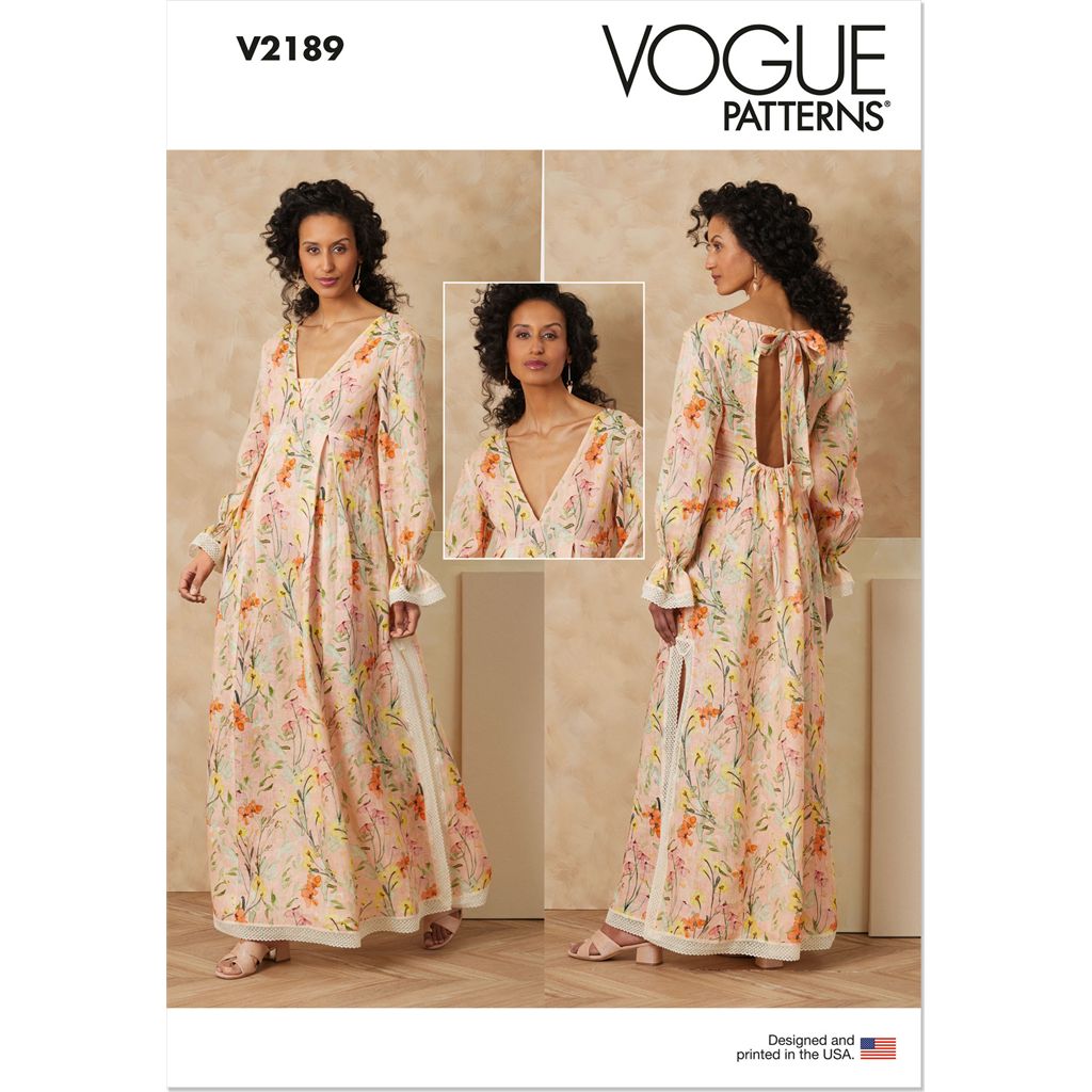 Vogue Pattern V2189 Misses Caftan Dress 2189 Image 1 From Patternsandplains.com