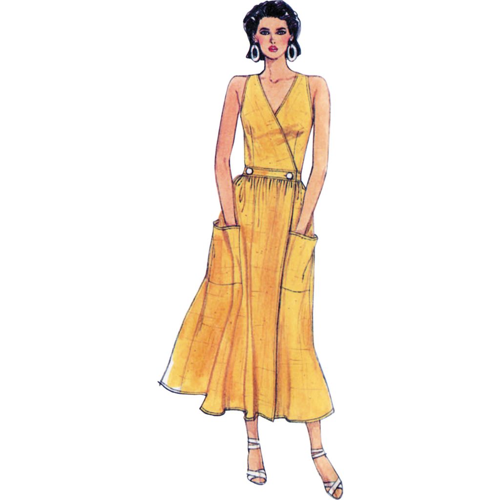 Vogue Pattern V2193 1980s Misses Vintage Wrap Dress 2193 Image 2 From Patternsandplains.com