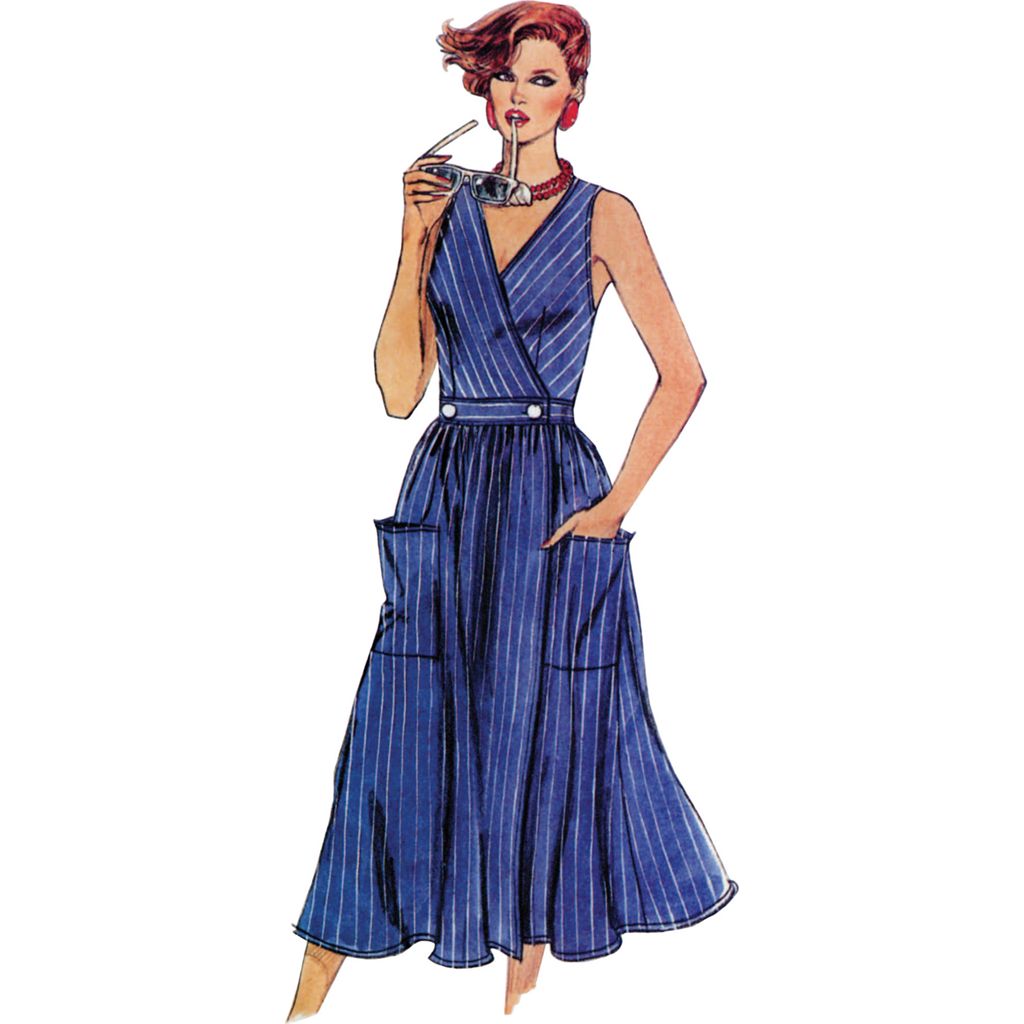 Vogue Pattern V2193 1980s Misses Vintage Wrap Dress 2193 Image 3 From Patternsandplains.com
