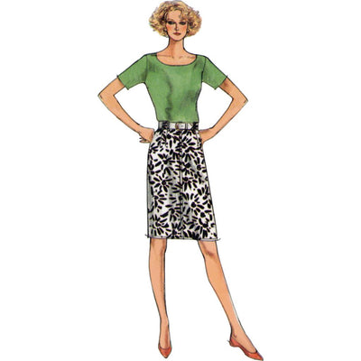 Vogue Pattern V2194 1980s Misses Vintage Straight Skirts 2194 Image 2 From Patternsandplains.com