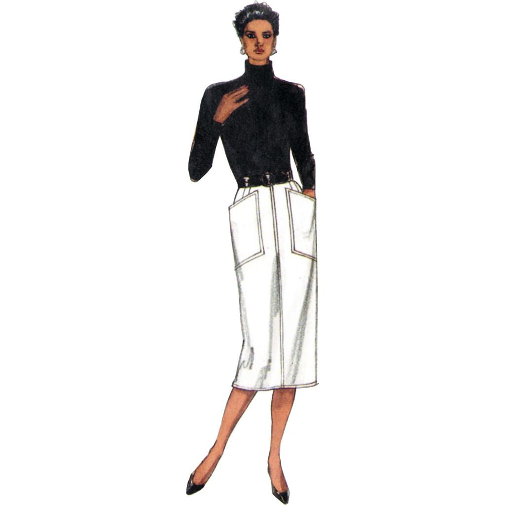 Vogue Pattern V2194 1980s Misses Vintage Straight Skirts 2194 Image 4 From Patternsandplains.com