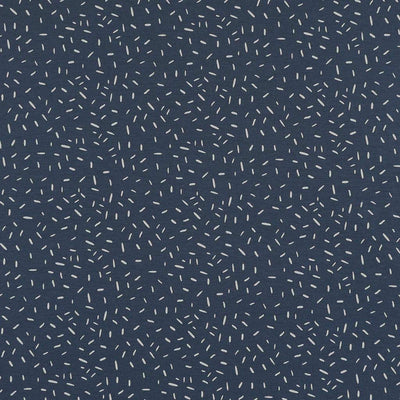 Arizona - Denim Blue Ticker Tape, Single Jersey Cotton Elastane Print Fabric Main Image from Patternsandplains.com
