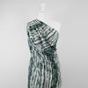 Aruba - Green Shoreline Stripe Viscose Crinkle Fabric Mannequin Wide Image from Patternsandplains.com