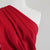 Bloomsbury - Carmine Red Crepe Stretch Woven Suiting Fabric Mannequin Close Up Image from Patternsandplains.com