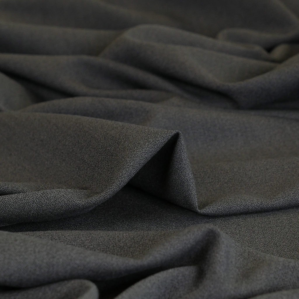 Grey Crepe Stretch Suiting Trouser Skirt Fabric, per Metre 