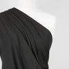 Camas - Black Viscose Elastane Single Jersey Fabric Mannequin Close Up Image from Patternsandplains.com