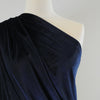 Carlotta Navy Stretch Panne Velvet Jersey Fabric from John Kaldor Mannequin Closeup Image from Patternsandplains.com