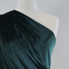 Carlotta Teal Stretch Panne Velvet Jersey Fabric from John Kaldor Mannequin Closeup Image from Patternsandplains.com