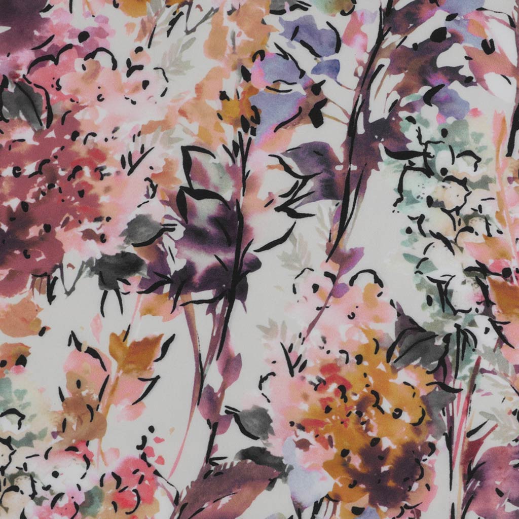 Crepe de Chine 5505 - Plum, Lupins Woven Fabric from John Kaldor Main Image from Patternsandplains.com