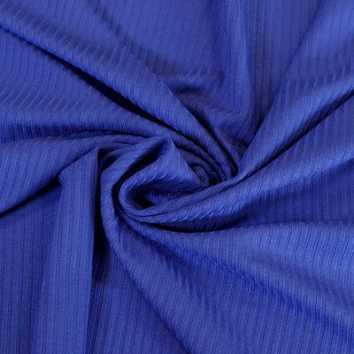 Fuji - Cobalt Blue Bamboo and Elastane Rib Knit Fabric Detail Swirl Image from Patternsandplains.com