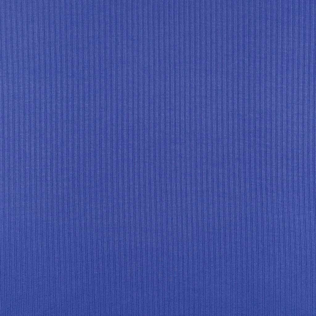 Fuji - Cobalt Blue Bamboo and Elastane Rib Knit Fabric - Patterns