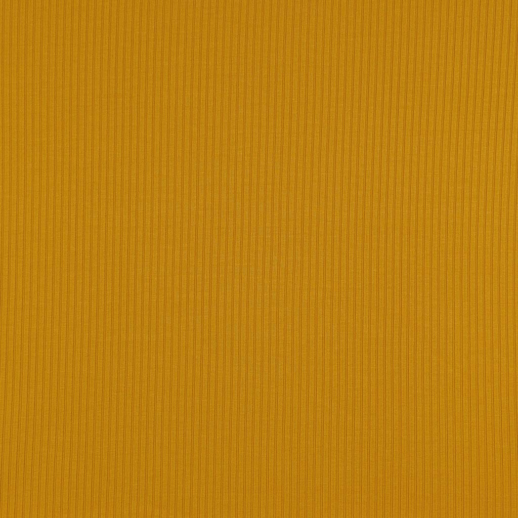Fuji - Gold Bamboo and Elastane Rib Knit Fabric Main Image from Patternsandplains.com