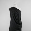 Liege - Black Viscose Linen Silky Noil Woven Fabric Mannequin Wide Image from Patternsandplains.com