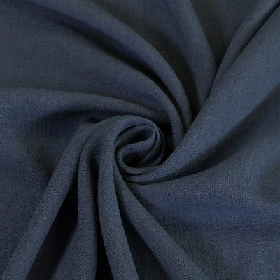 Liege - Denim Blue Viscose Linen Silky Noil Woven Fabric Detail Swirl Image from Patternsandplains.com