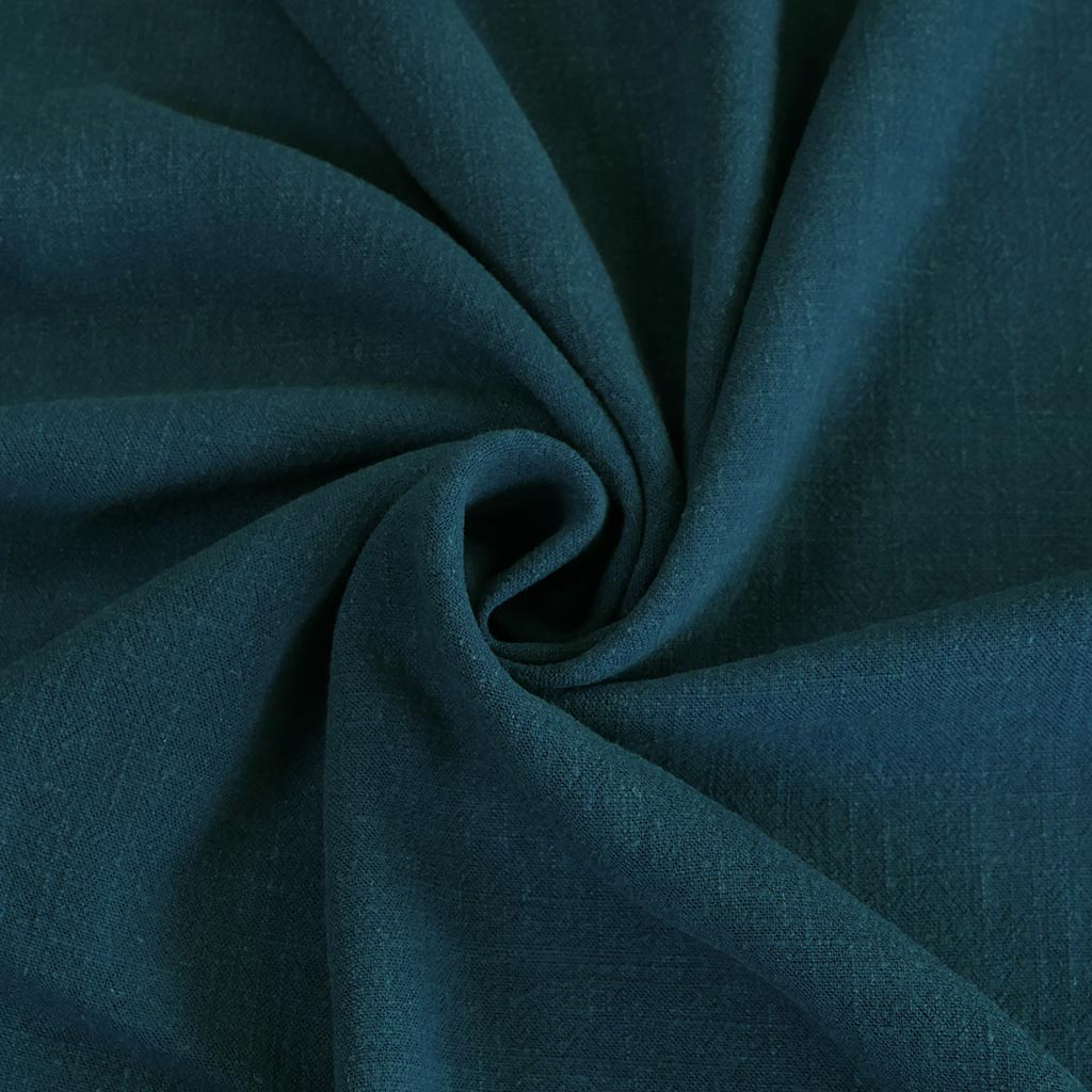 Liege - Harbour Blue Viscose Linen Silky Noil Woven Fabric Detail Swirl Image from Patternsandplains.com