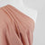 Liege - Melon Pink Viscose Linen Silky Noil Woven Fabric Mannequin Close Up Image from Patternsandplains.com