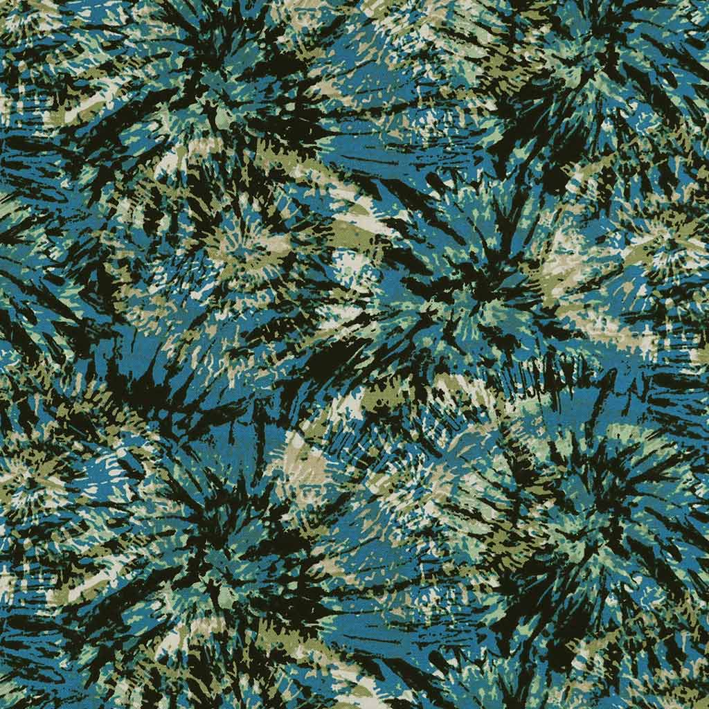 Lima - Petrol Firework Stretch Viscose Woven Twill Fabric Main Image from Patternsandplains.com