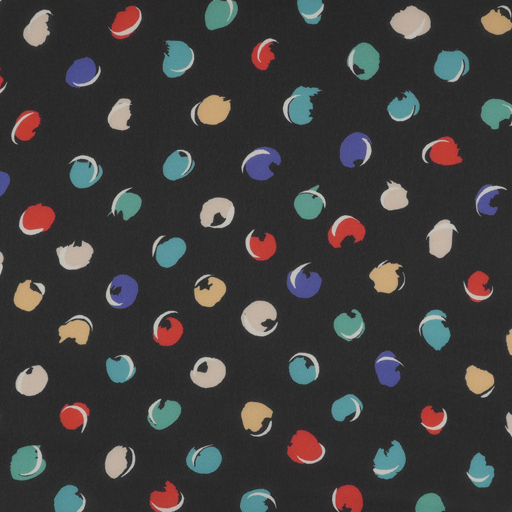 Liza 111766 - Black Sweet Spot Georgette Woven Fabric from John Kaldor Main Image from Patternsandplains.com