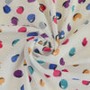 Liza 111766 - White Sweet Spot Georgette Woven Fabric from John Kaldor Detail Swirl Image from Patternsandplains.com