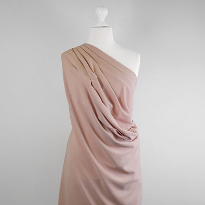 Madison - French Rose Viscose Crepe Woven Fabric Mannequin Wide Image from Patternsandplains.com