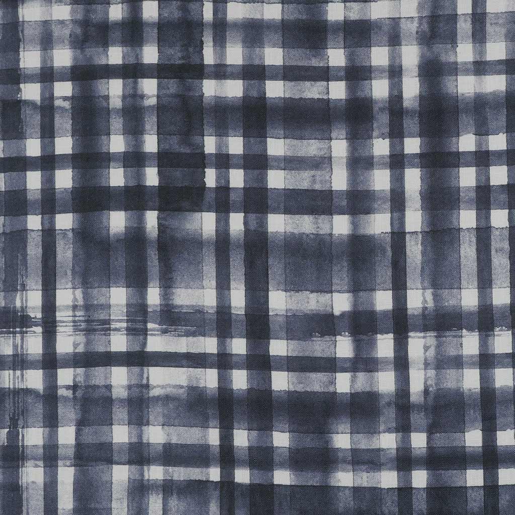 Manhatten - Ink Blue, Midtown Linen Woven Fabric Main Image from Patternsandplains.com