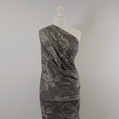 Metro - Greys, Hidden Lilies Rib Fabric Mannequin Wide Image from Patternsandplains.com
