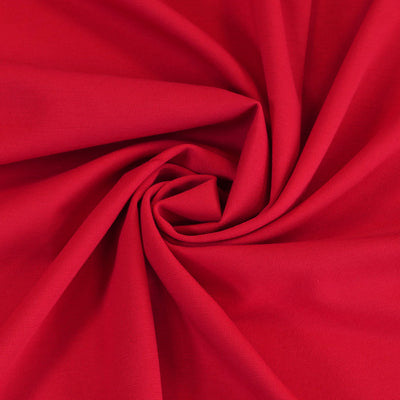 Milan - Bright Red Viscose Rich Ponte de Roma Fabric Detail Swirl Image from Patternsandplains.com