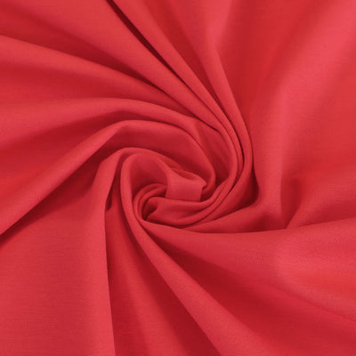 Milan - Coral Pink Viscose Rich Ponte de Roma Fabric Detail Swirl Image from Patternsandplains.com
