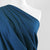 Milan - French Blue Viscose Rich Ponte de Roma Fabric Mannequin Close Up Image from Patternsandplains.com