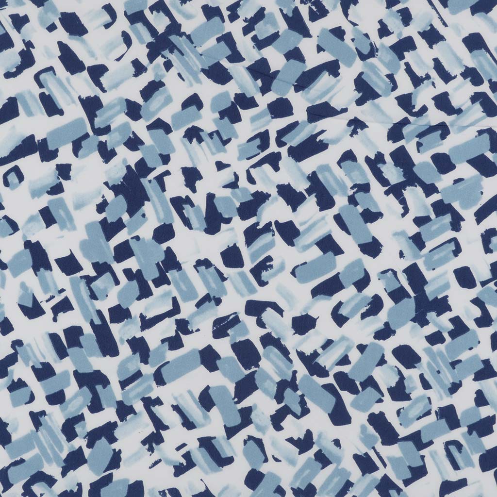 Mitaki - Blue Fragments Crepe de Chine Woven Fabric Main Image from Patternsandplains.com