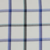 Nairn - Blue Yarn Dyed Asymmetrical Plaid Woven Fabric Main Image from Patternsandplains.com