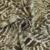 Palermo - Olive Green Leaves Viscose Linen Woven Fabric Detail Swirl Image from Patternsandplains.com