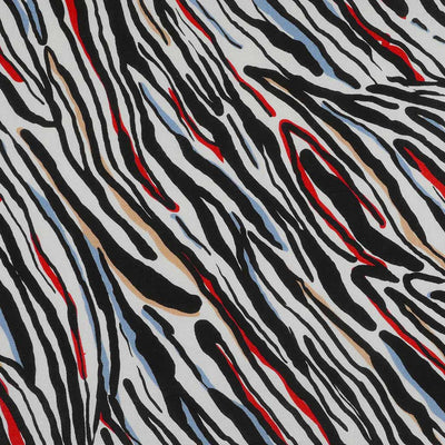 Palermo - Red Ebb & Flow Viscose Linen Woven Fabric Main Image from Patternsandplains.com