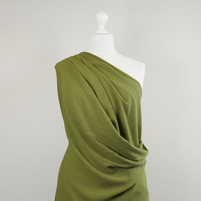Spa - Fern Green, Viscose and Linen Woven Fabric Mannequin Wide Image from Patternsandplains.com