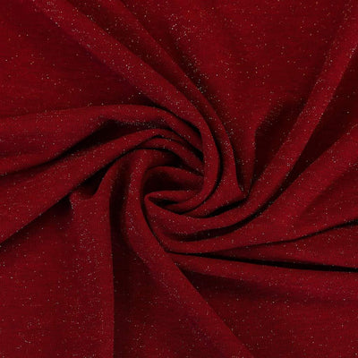 Sparks - True Red Scuba Crepe Stretch Fabric Detail Swirl Image from Patternsandplains.com