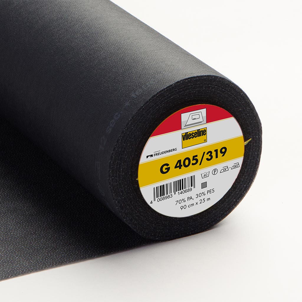 Vlieseline Easy Iron-On Medium Interfacing Charcoal Grey G405/319 from Patternandplains.com 
