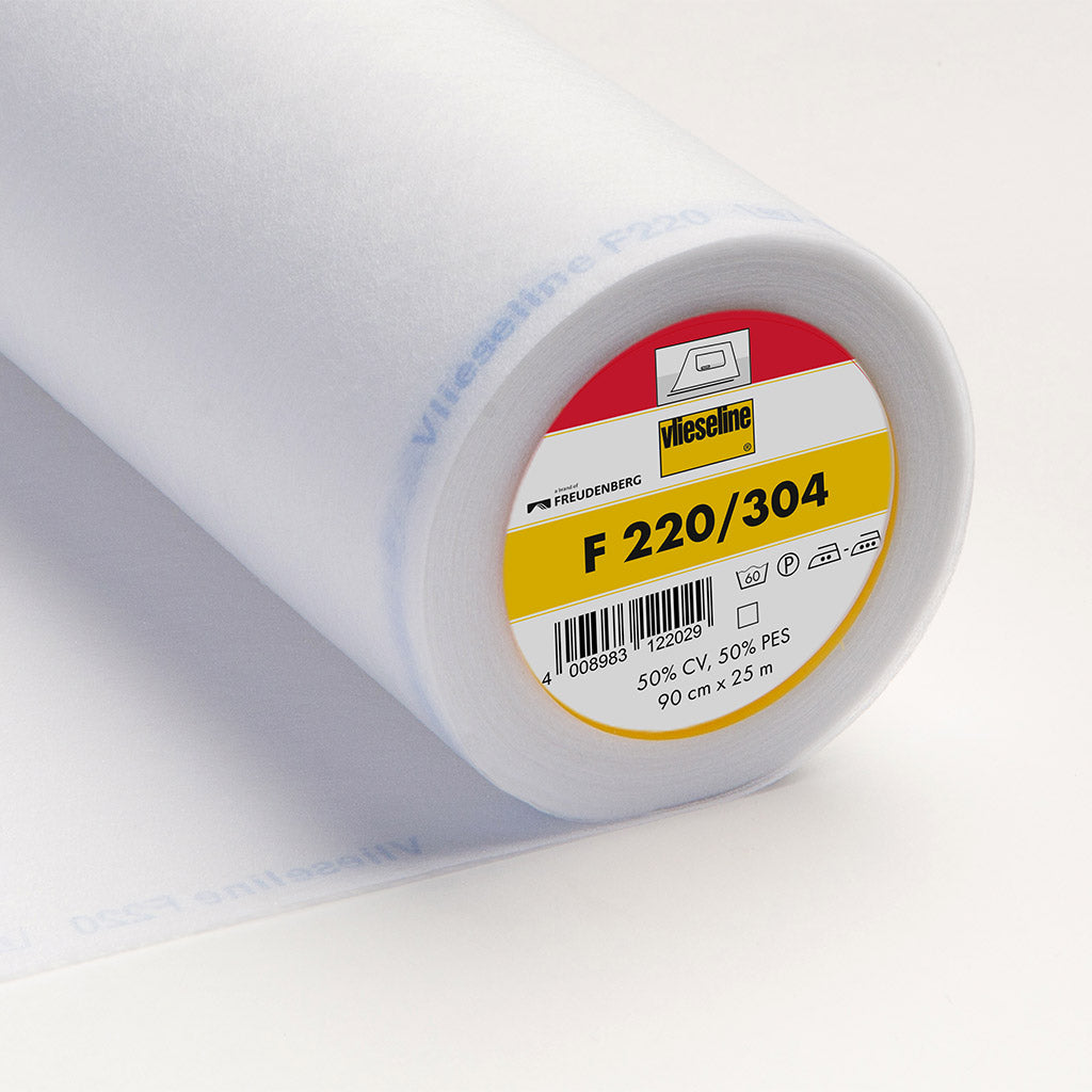 Vlieseline Standard Medium Iron-On Interfacing White F220/304 from Patternsandplains.com 