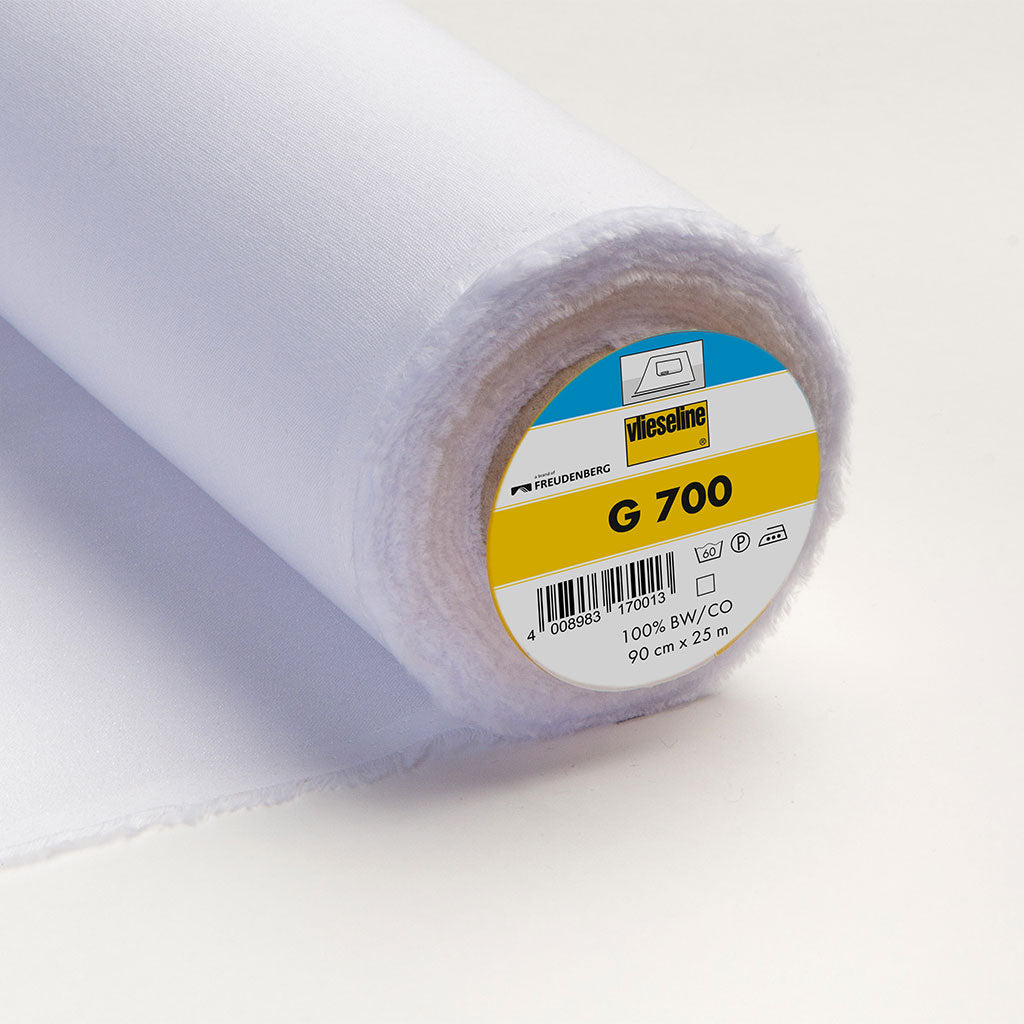 Vlieseline Woven Medium Iron-On Interfacing White G700 from Patternandplains.com