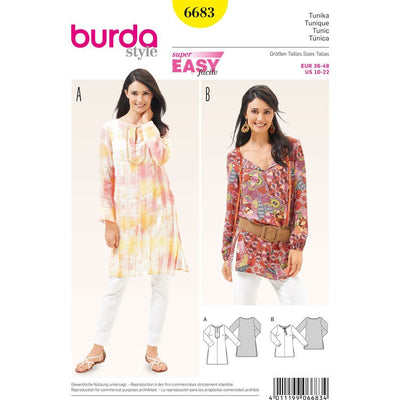 Burda B6683 Womens Tunic Sewing Pattern 6683 Image 1 From Patternsandplains.com