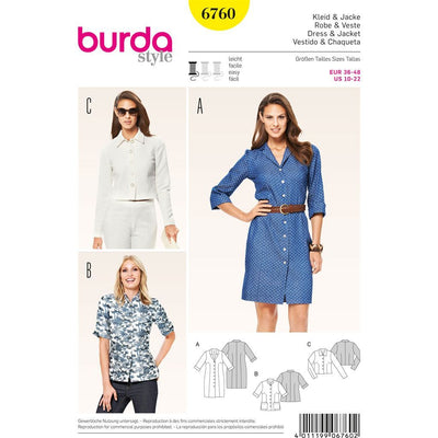 Burda B6760 Dresses Sewing Pattern 6760 Image 1 From Patternsandplains.com