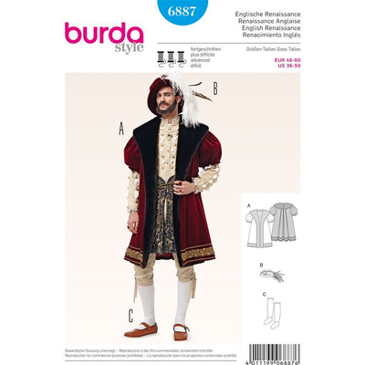 Burda B6887 burda style historical costumes Sewing Pattern 6887 Image 1 From Patternsandplains.com