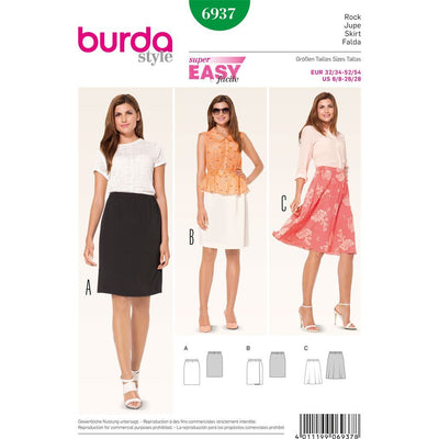 Burda B6937 Burda Style Skirts Sewing Pattern 6937 Image 1 From Patternsandplains.com