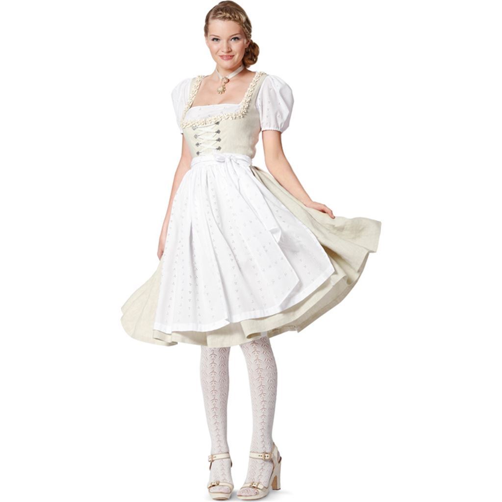 Burda B7057 Burda Style Folklore Dress Sewing Pattern 7057 Image 3 From Patternsandplains.com