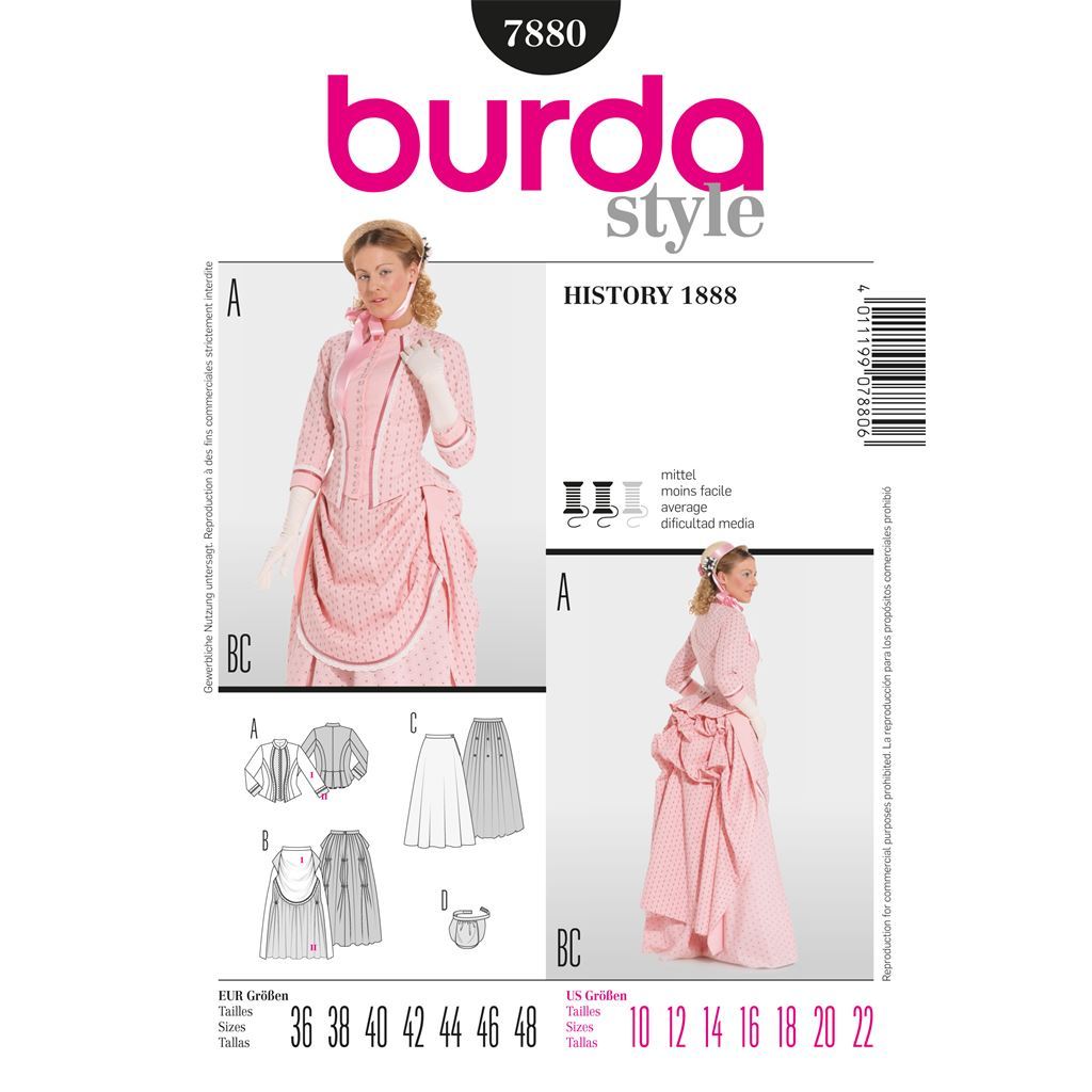 Burda B7880 Burda Style History 1888 7880 Image 1 From Patternsandplains.com
