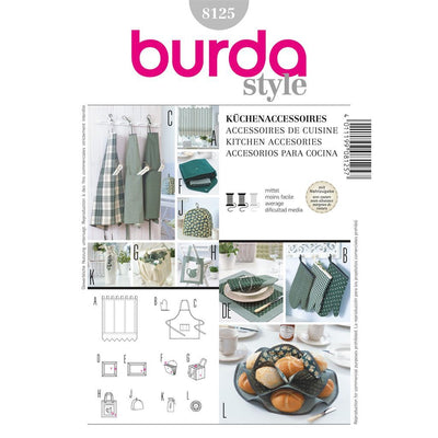 Burda B8125 Kitchen Accessories Sewing Pattern 8125 Image 1 From Patternsandplains.com