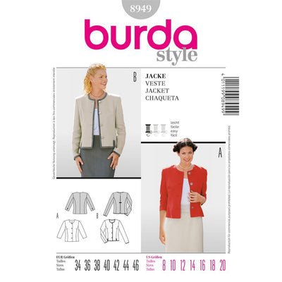 Burda B8949 Burda Style Jacket 8949 Image 1 From Patternsandplains.com