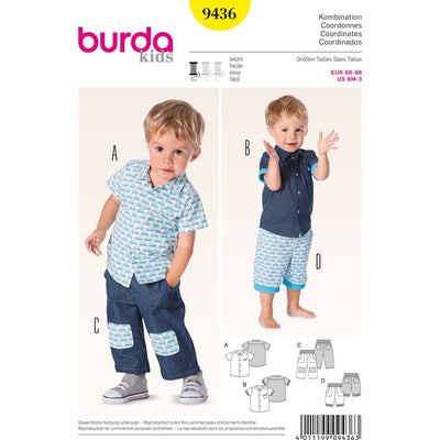 Burda B9436 Burda Style Baby Sewing Pattern 9436 Image 1 From Patternsandplains.com