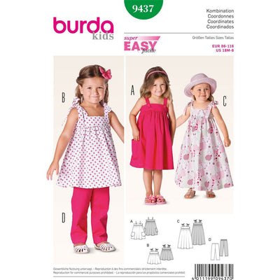 Burda B9437 Burda Style Toddlers Sewing Pattern 9437 Image 1 From Patternsandplains.com
