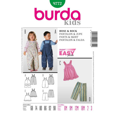 Burda B9772 Trousers and Skirt Sewing Pattern 9772 Image 1 From Patternsandplains.com