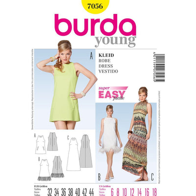 Burda Style B7056 Dress Sewing Pattern 7056 Image 1 From Patternsandplains.com